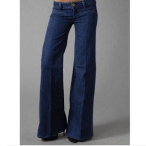 Hudson Super Wide Leg Flare Boho Flap Pocket Jeans